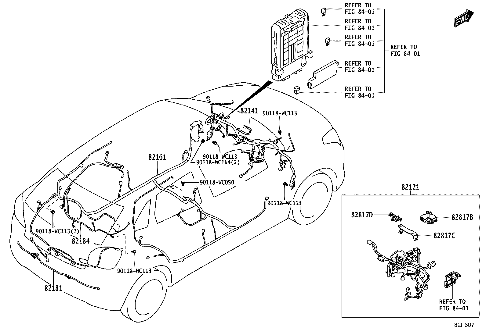 82817-WC023 PROTECTOR, WIRING HARNESS, NO.2 product image