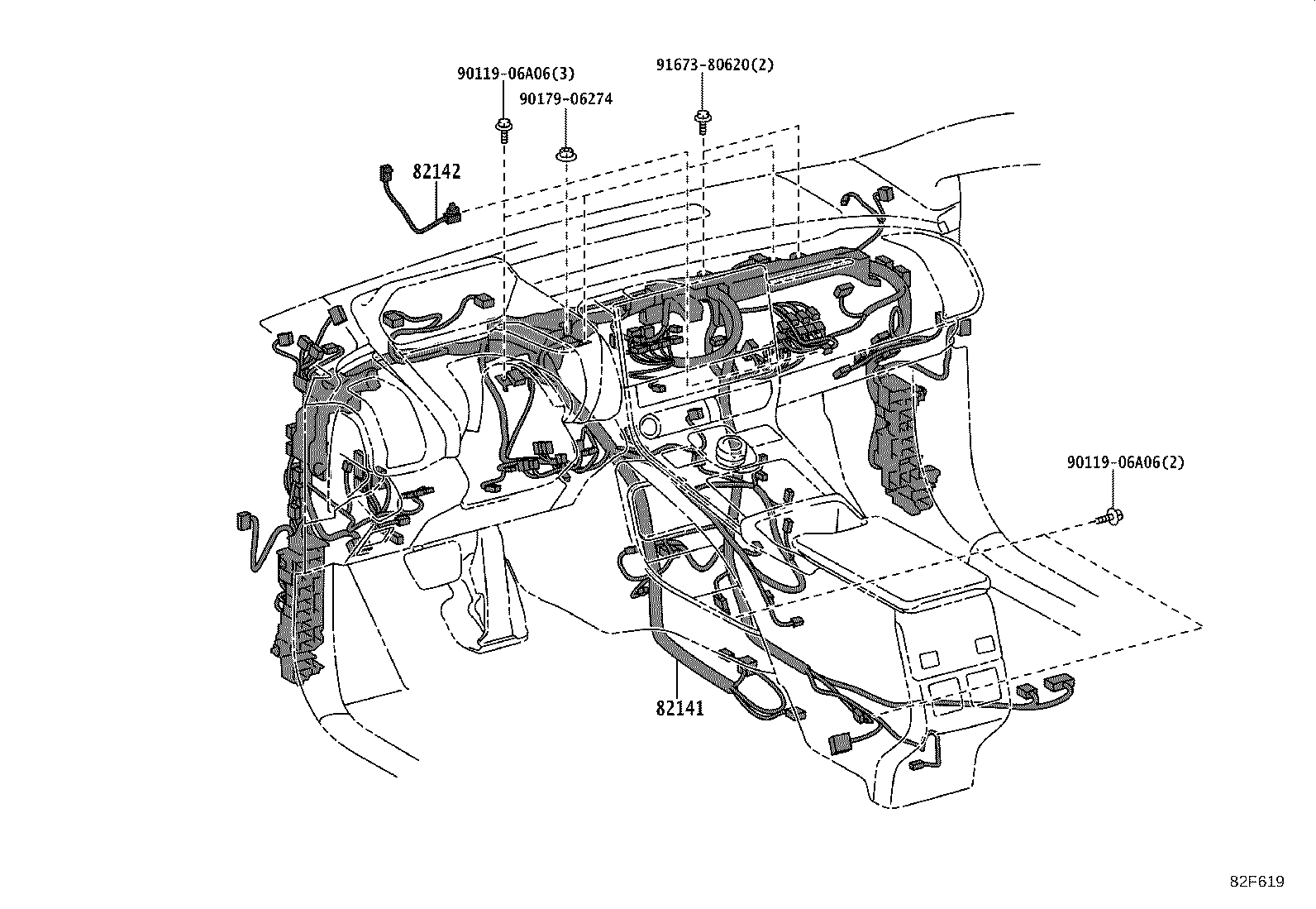 82191-42290 WIRE, FRONT SEAT, RH product image