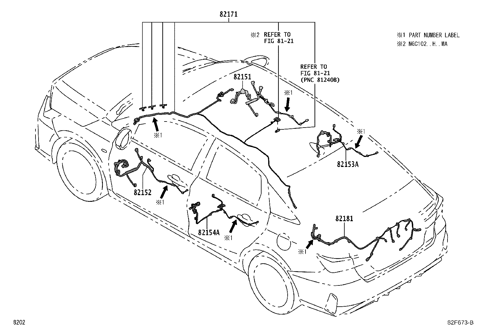 82124-BZ030 WIRE, ENGINE, NO.4 product image