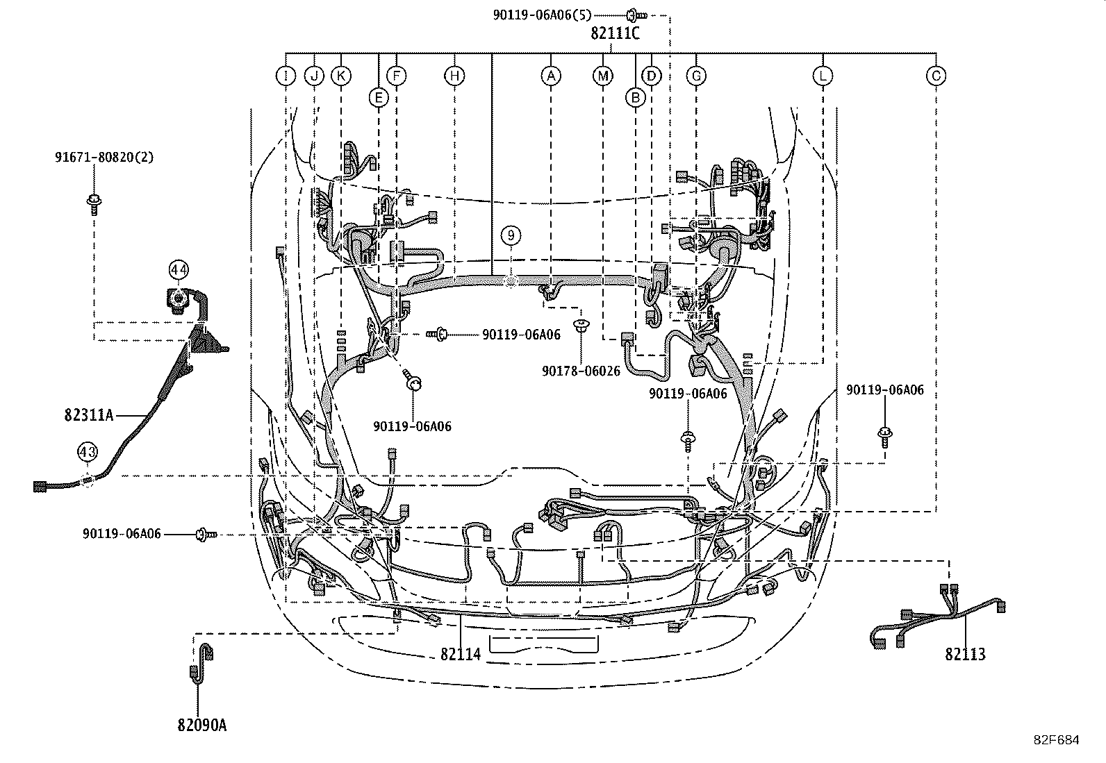 82111-3FD50 WIRE, MOTOR COMPARTMENT, MAIN product image
