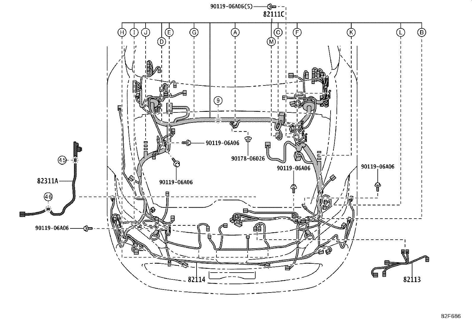 82111-3FD50 WIRE, MOTOR COMPARTMENT, MAIN product image