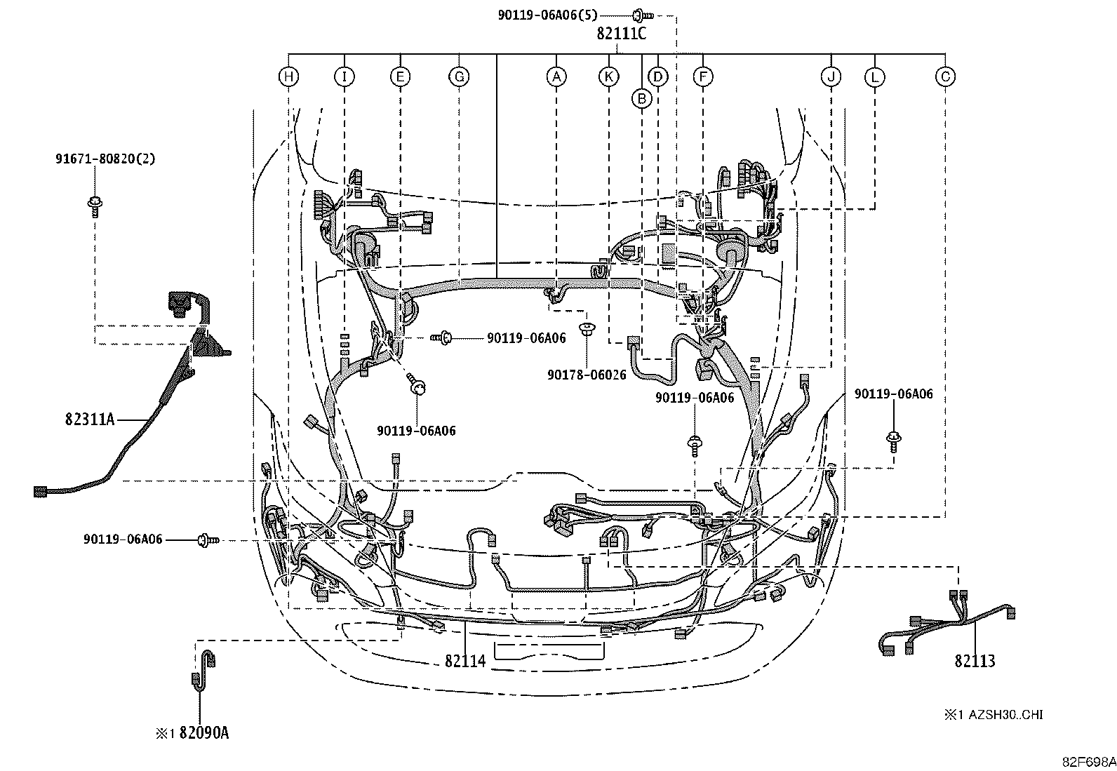 82817-3AF80 PROTECTOR, WIRING HARNESS, NO.2 product image
