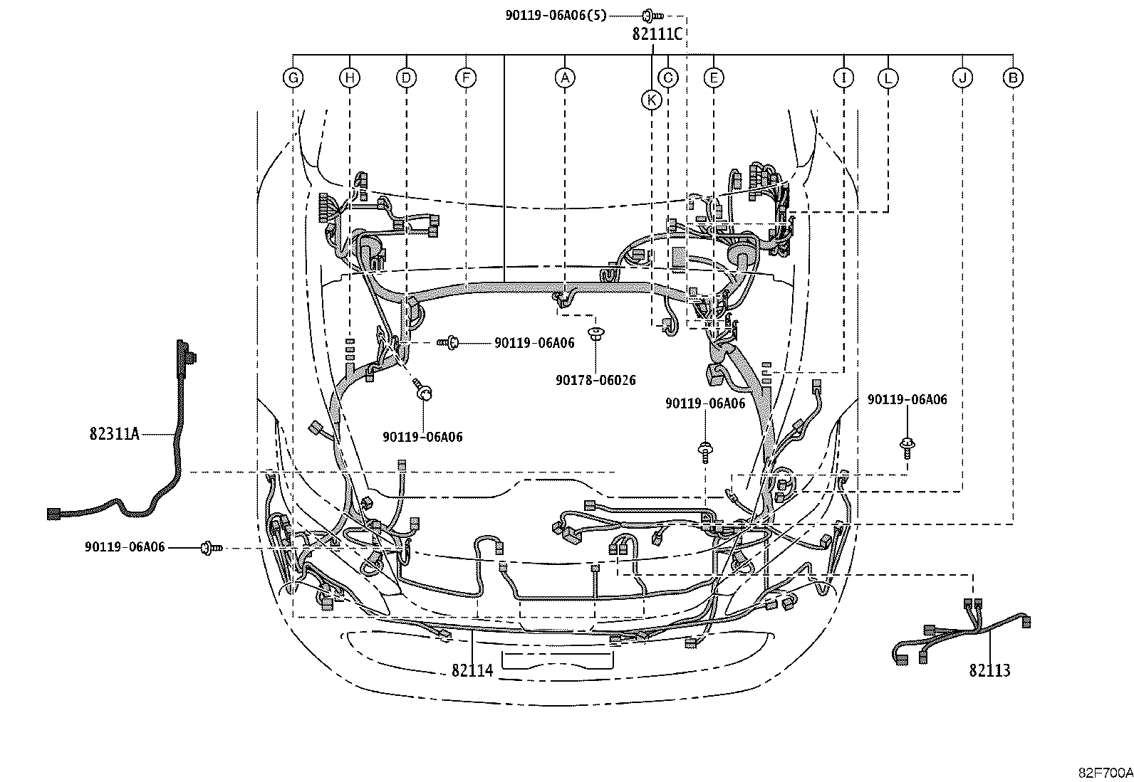 82817-3AF80 PROTECTOR, WIRING HARNESS, NO.2 product image