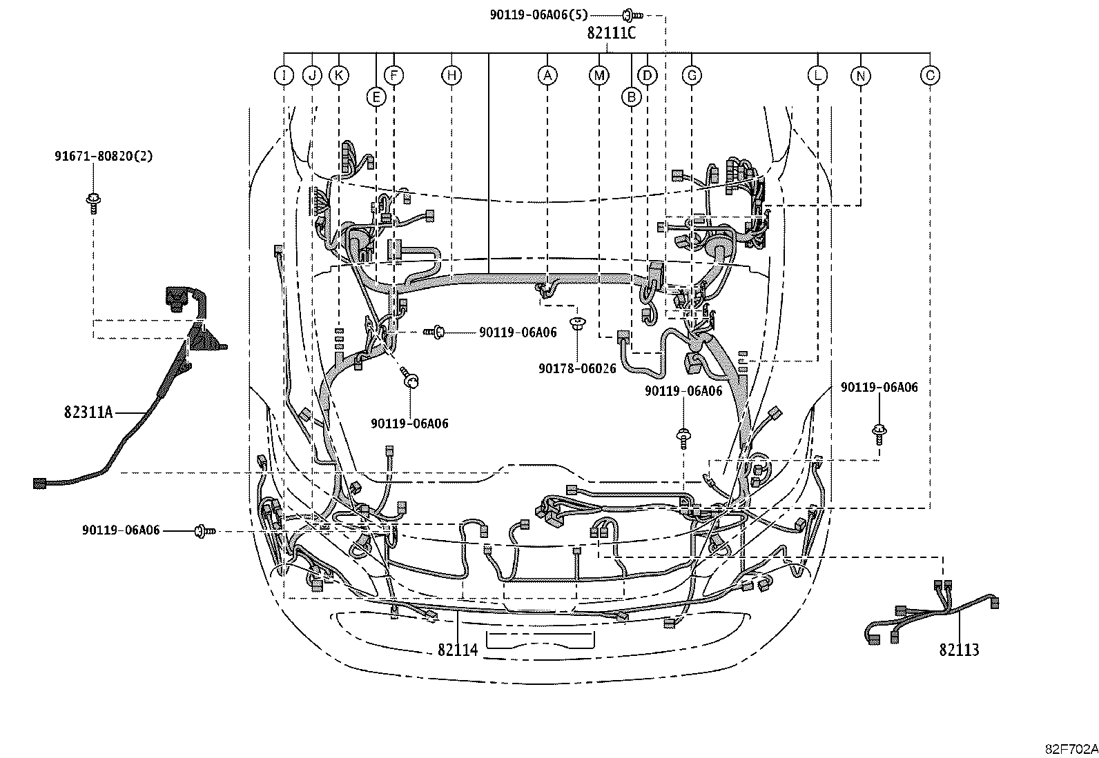 82817-3AF80 PROTECTOR, WIRING HARNESS, NO.2 product image