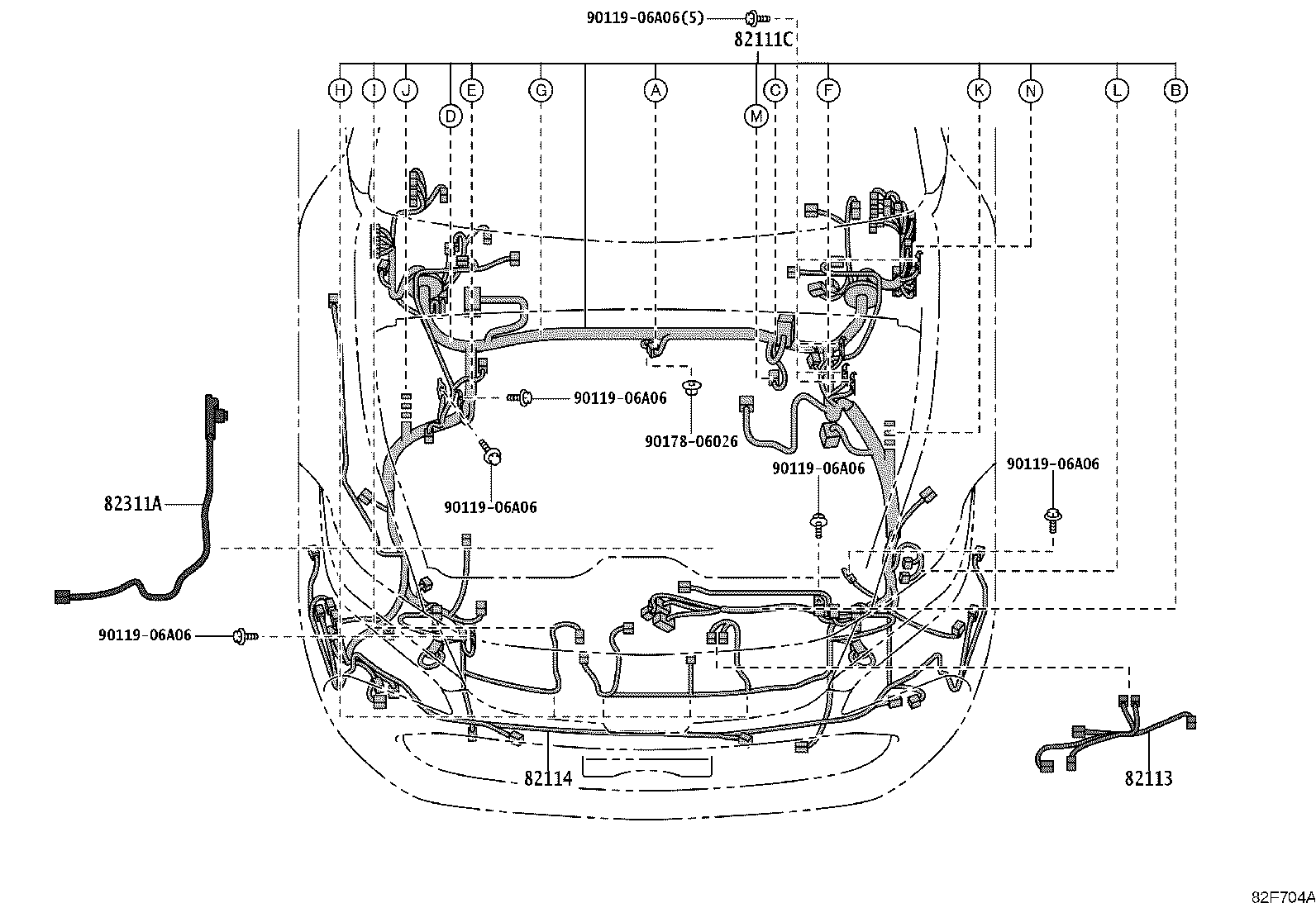 82817-3AF80 PROTECTOR, WIRING HARNESS, NO.2 product image