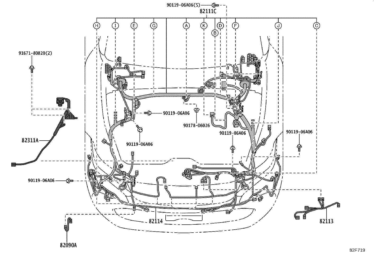 82111-3FN20 WIRE, MOTOR COMPARTMENT, MAIN product image