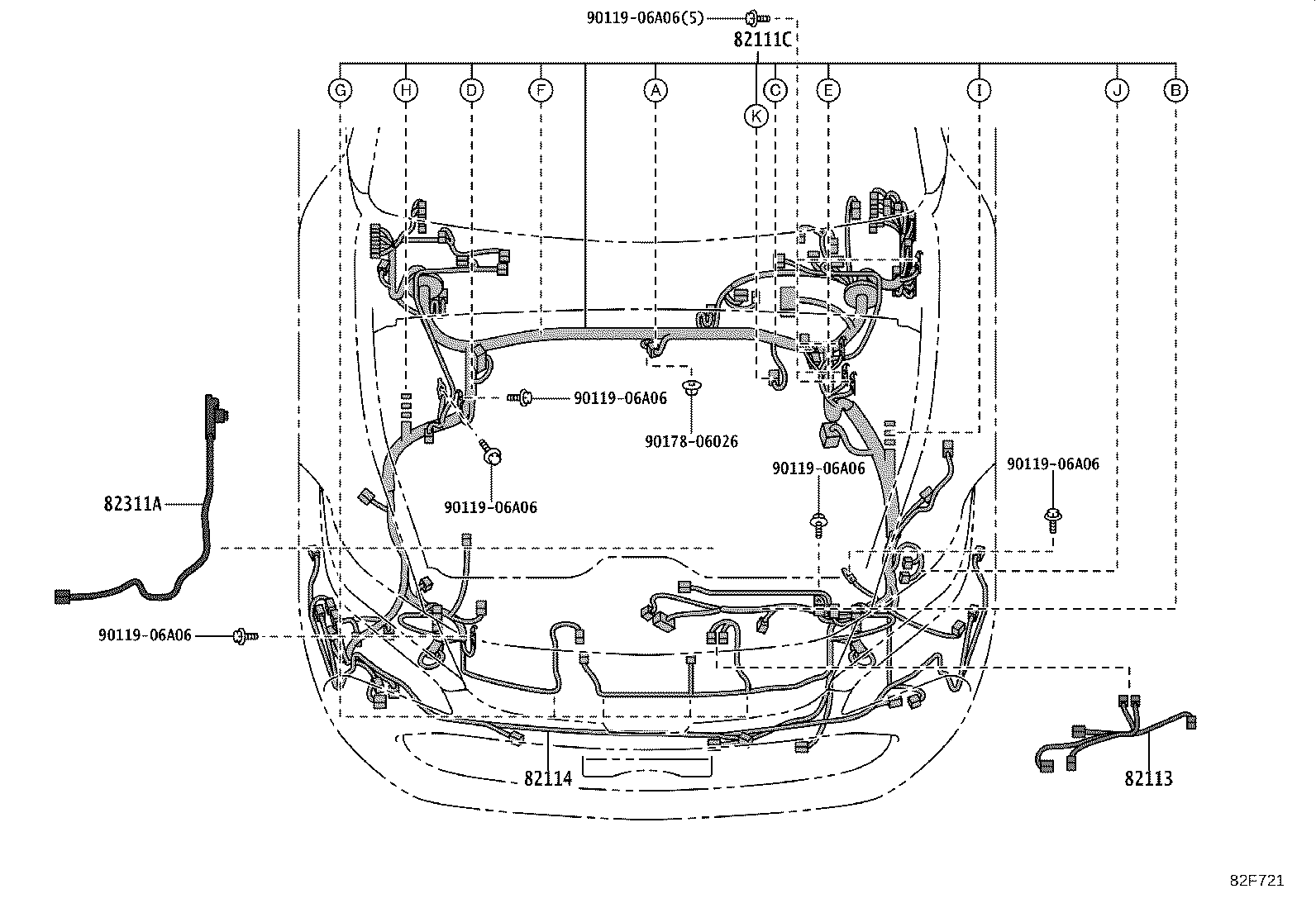 82111-3FN20 WIRE, MOTOR COMPARTMENT, MAIN product image