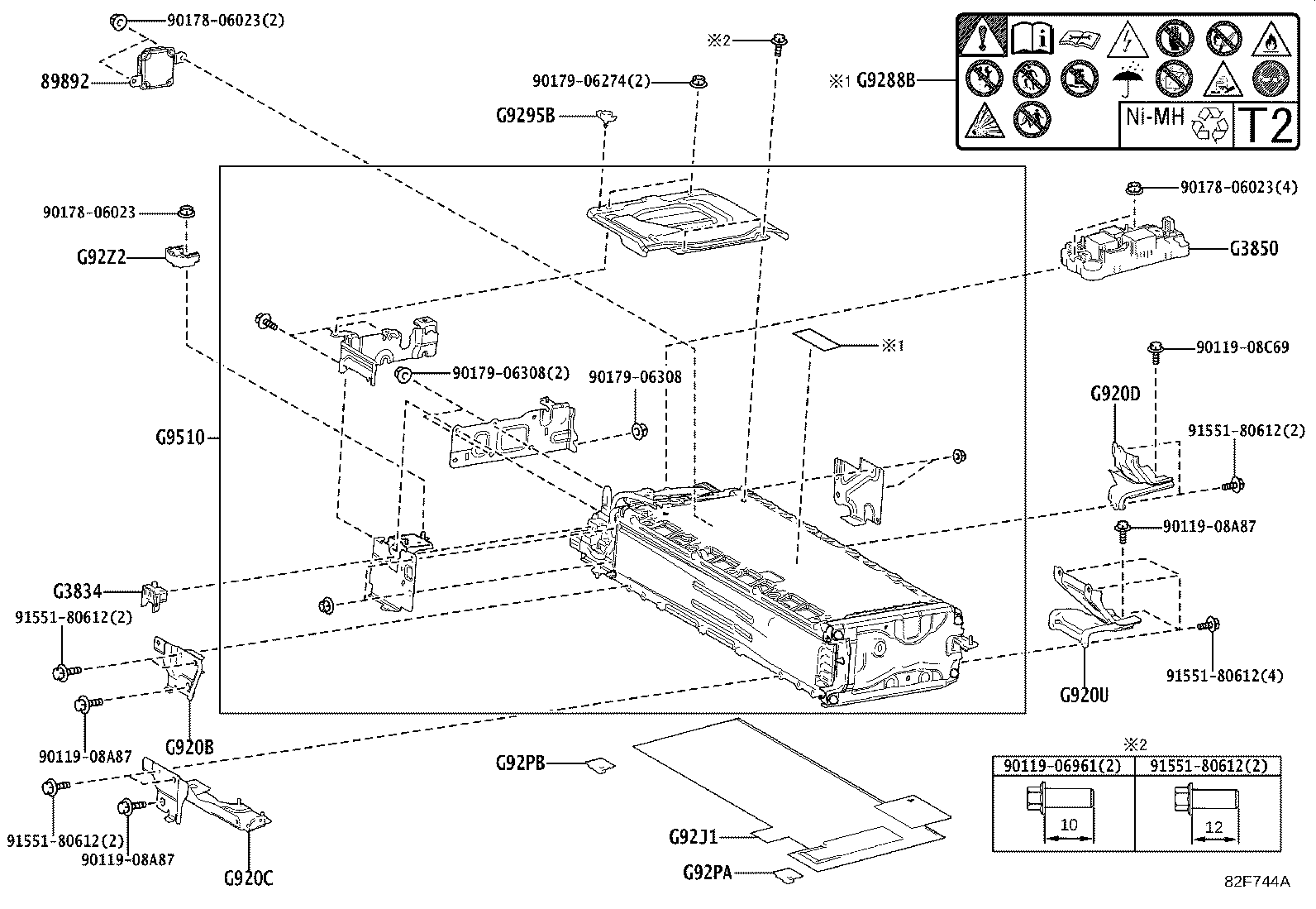 G920B-30070 BRACKET SUB-ASSY, HV BATTERY CARRIER, NO.1 product image