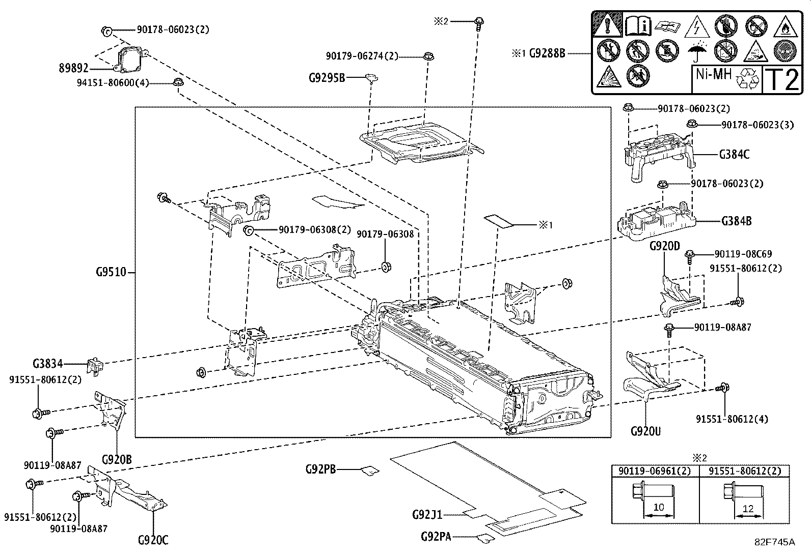 G920B-30070 BRACKET SUB-ASSY, HV BATTERY CARRIER, NO.1 product image
