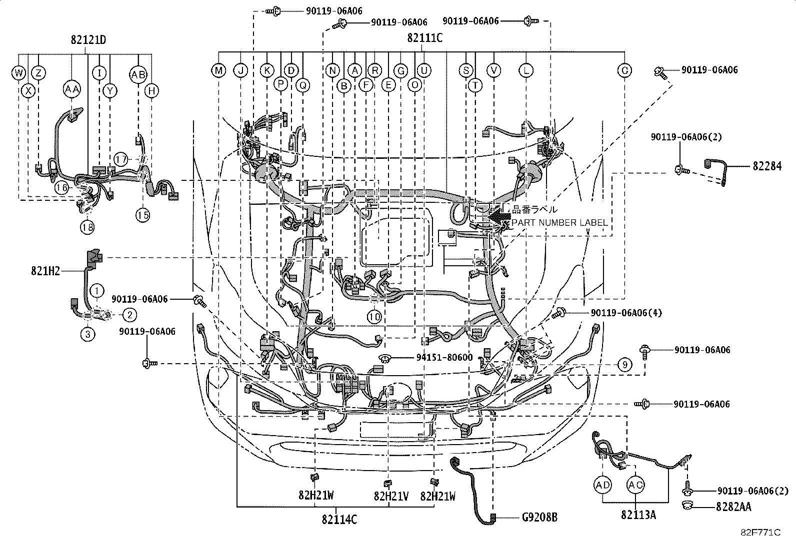 82115-42L40 WIRE, MOTOR COMPARTMENT, MAIN product image