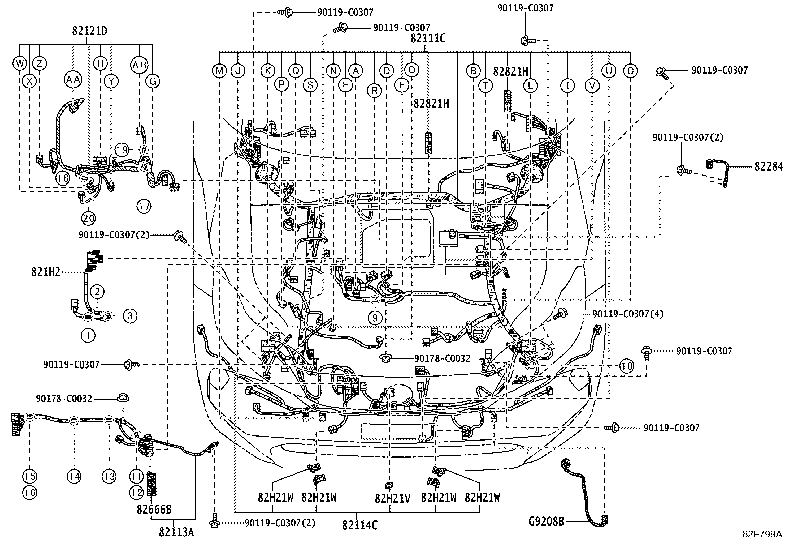 82817-0RF40 PROTECTOR, WIRING HARNESS, NO.2 product image