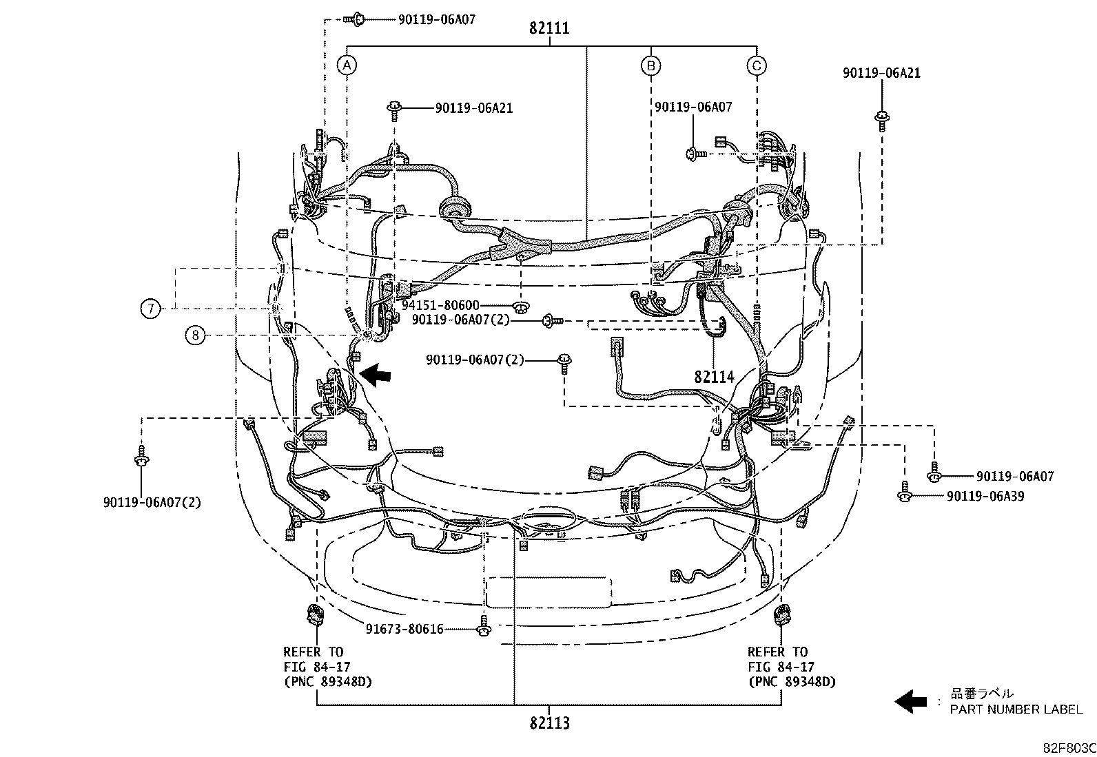 82169-52040 WIRE, FLOOR, NO.6 product image