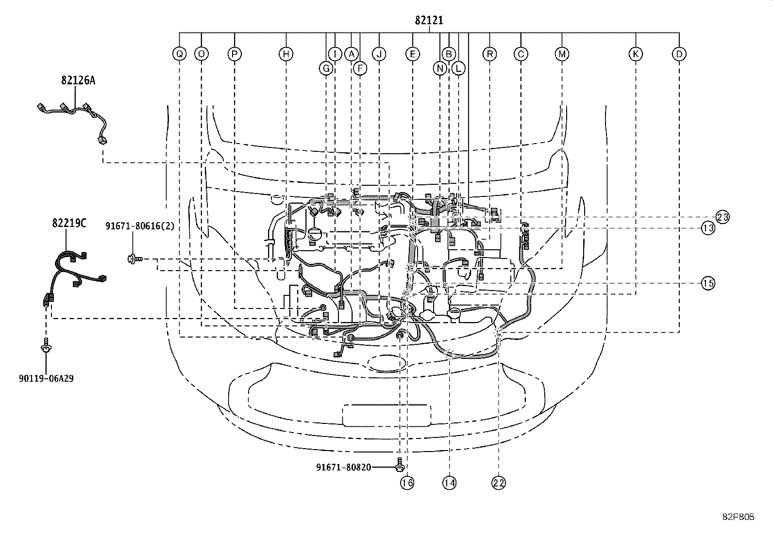 82817-52N90 PROTECTOR, WIRING HARNESS, NO.2 product image