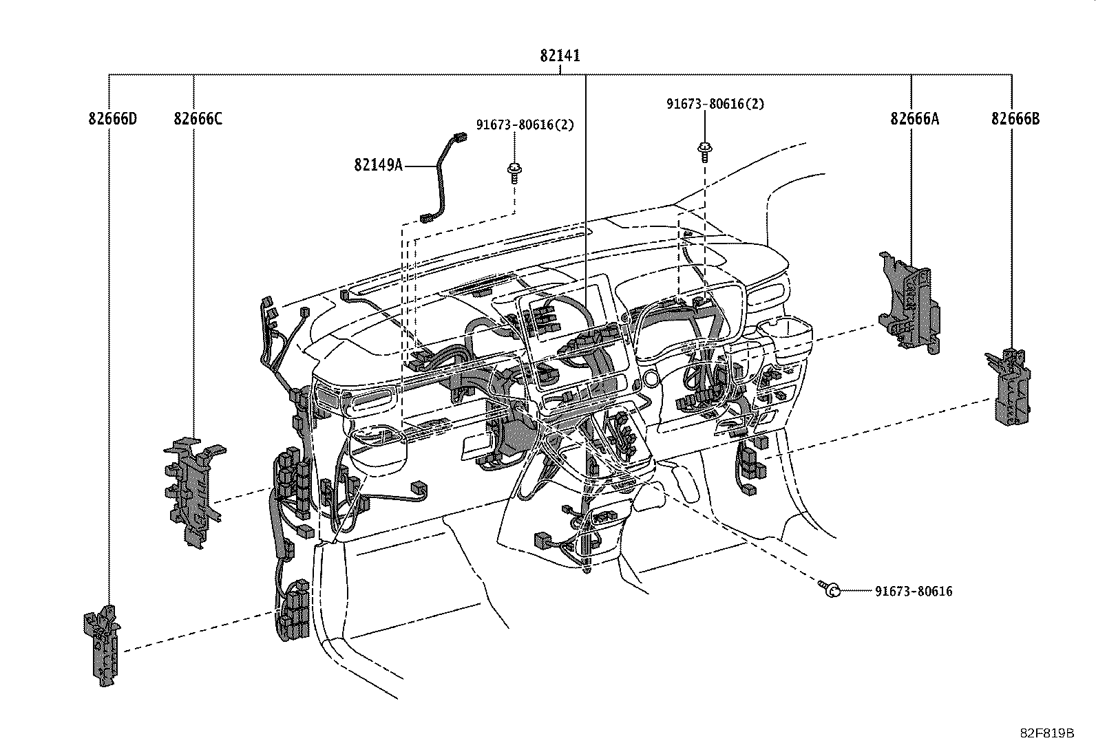 82817-52N90 PROTECTOR, WIRING HARNESS, NO.2 product image