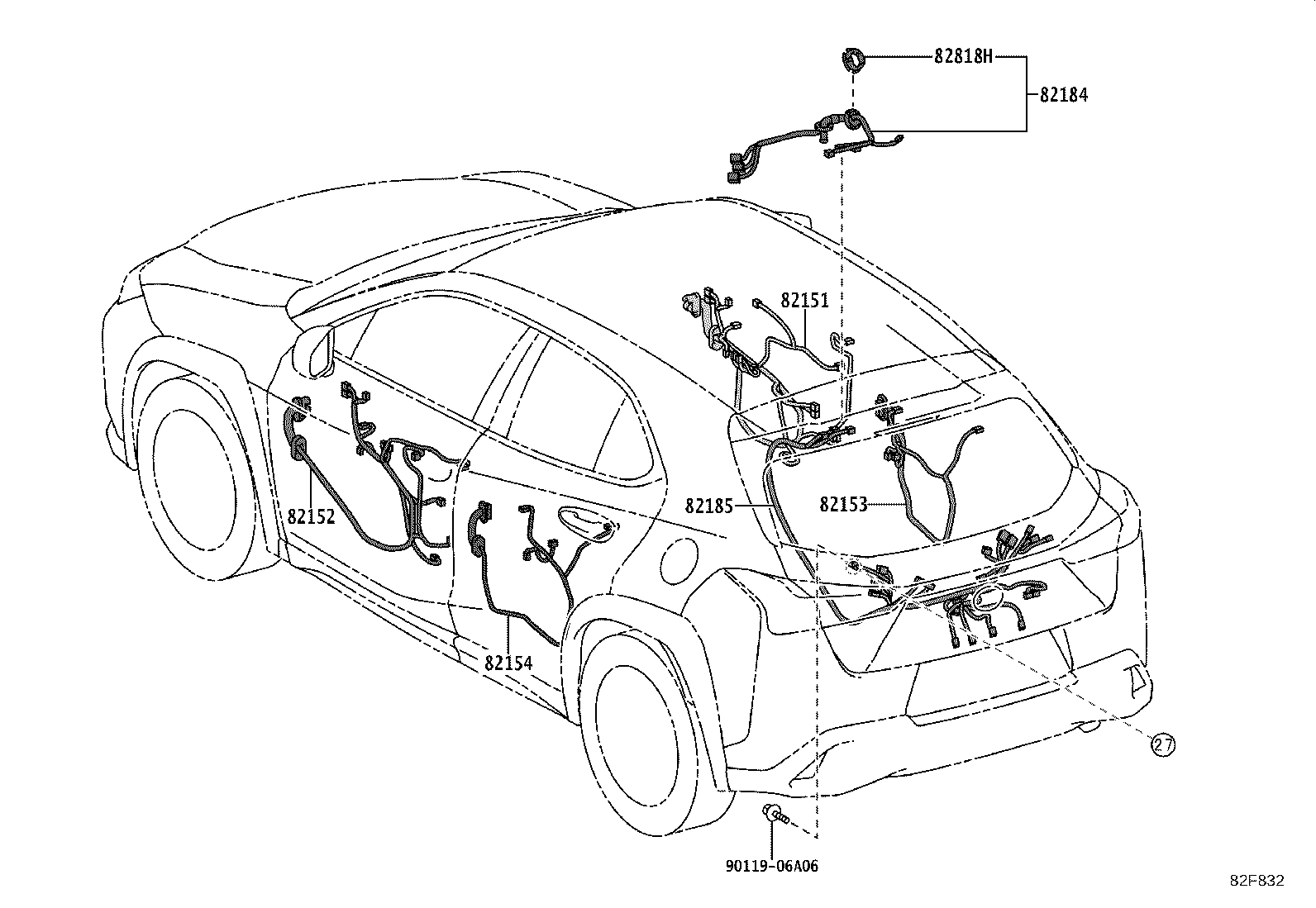 82111-76Z91 WIRE, MOTOR COMPARTMENT, MAIN product image