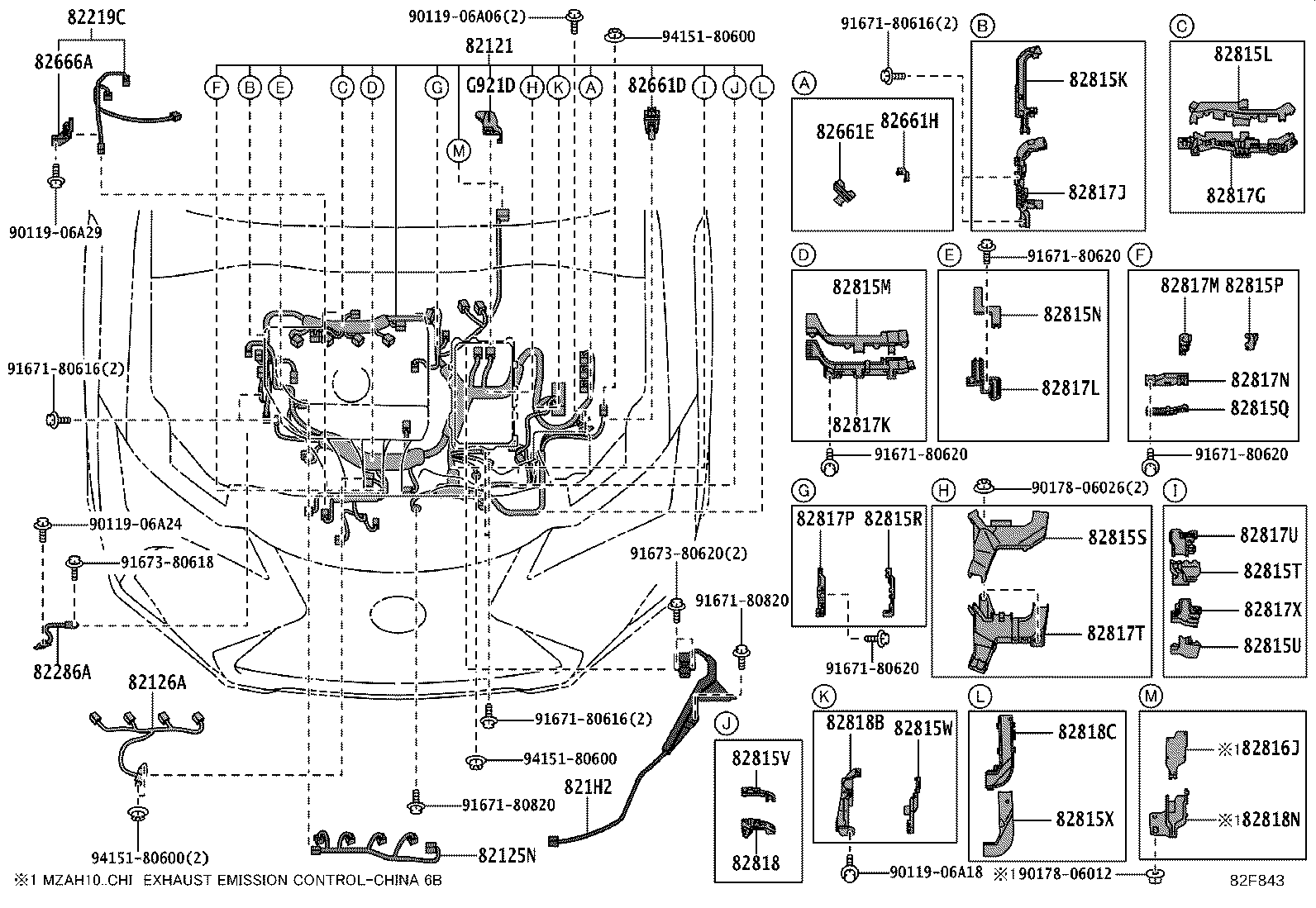 82111-76X60 WIRE, MOTOR COMPARTMENT, MAIN product image
