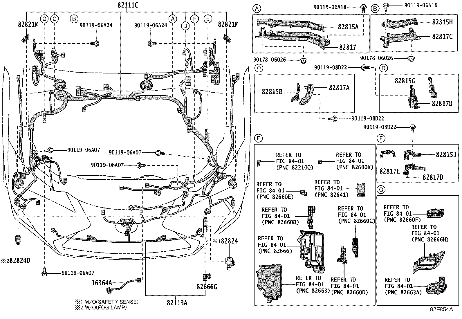 Toyota 8216A-76170 WIRE, FLOOR NO.7