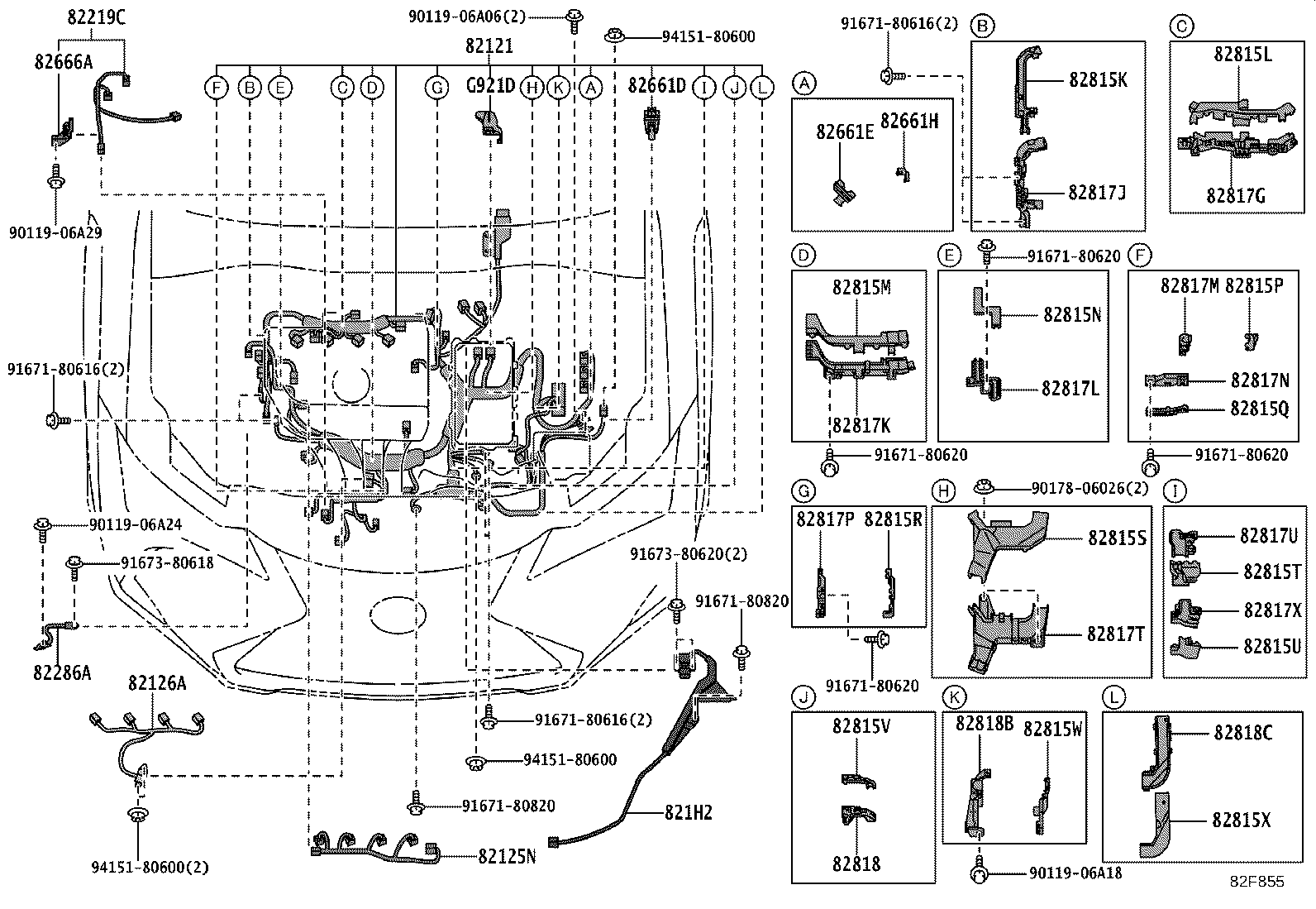 82142-76F00 WIRE, INSTRUMENT PANEL, NO.2 product image