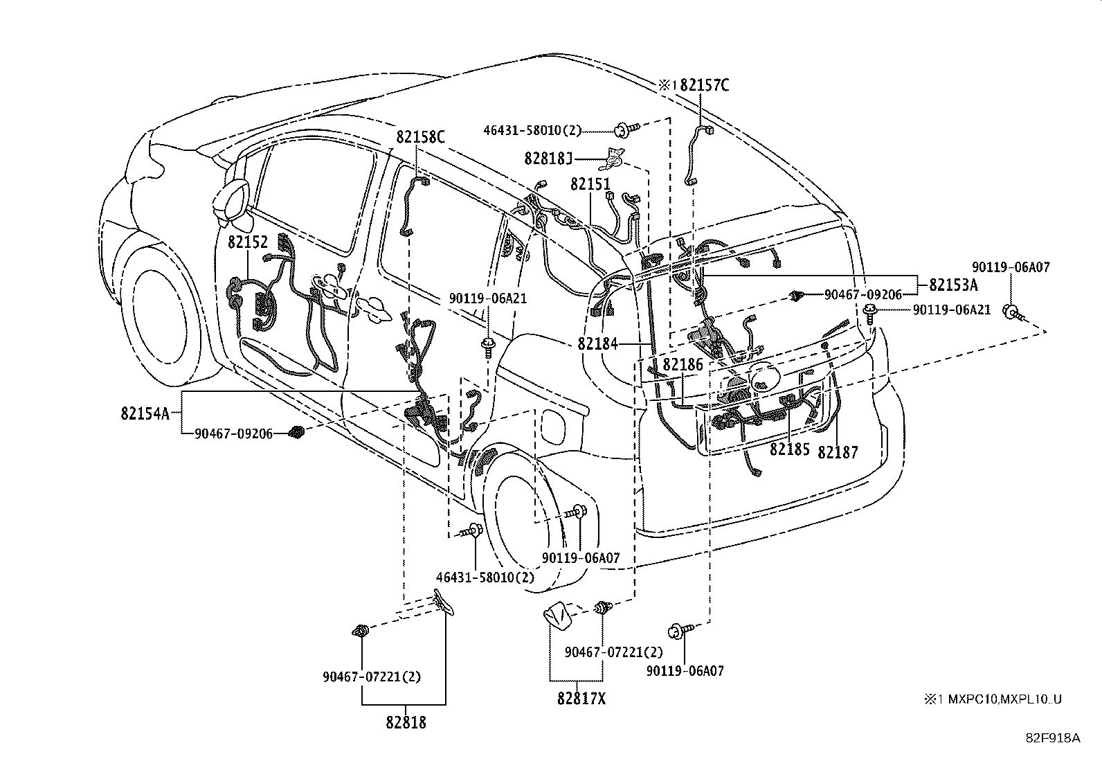 82817-52N90 PROTECTOR, WIRING HARNESS, NO.2 product image