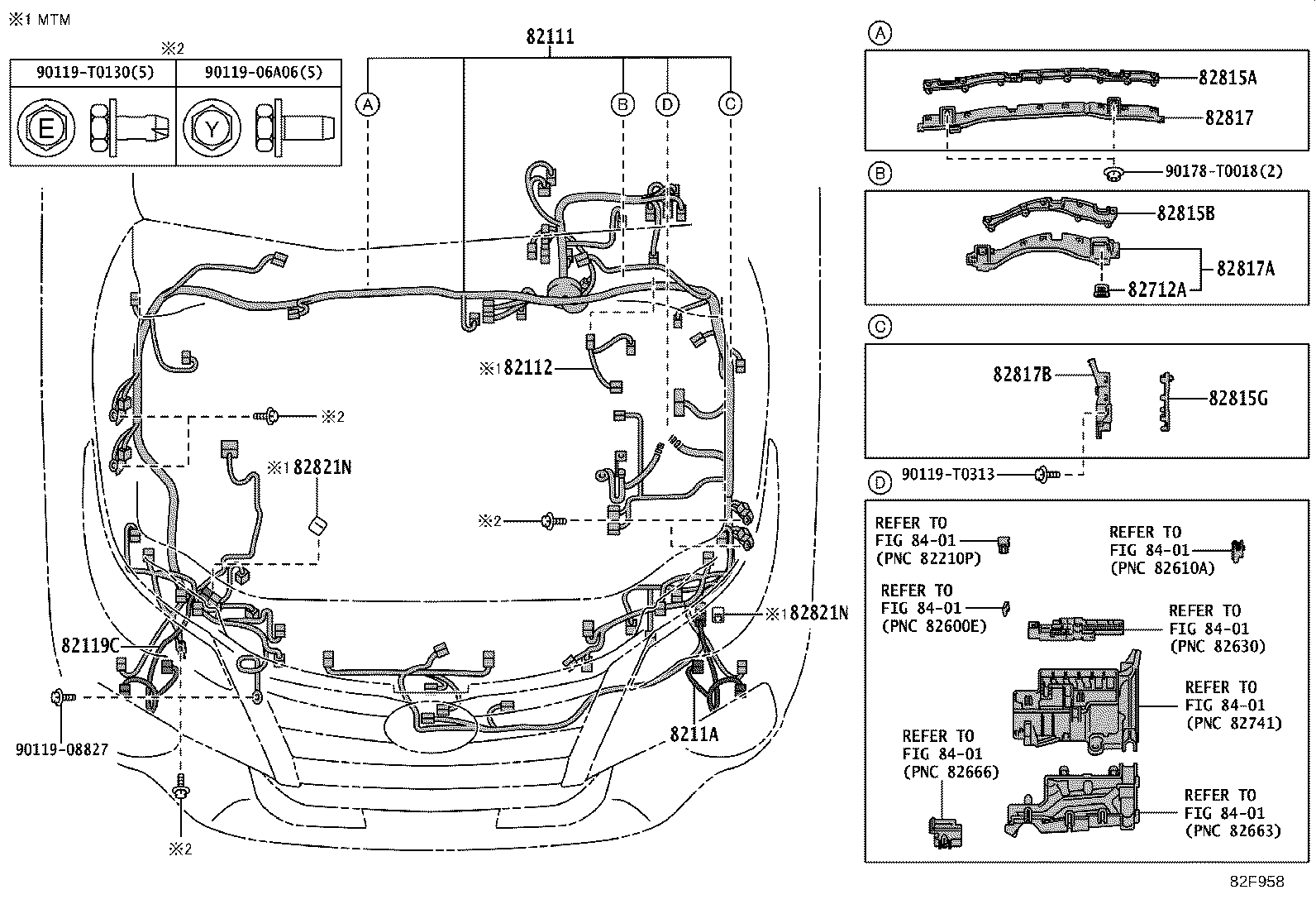 82143-KKF10 WIRE, INSTRUMENT PANEL, NO.3 product image