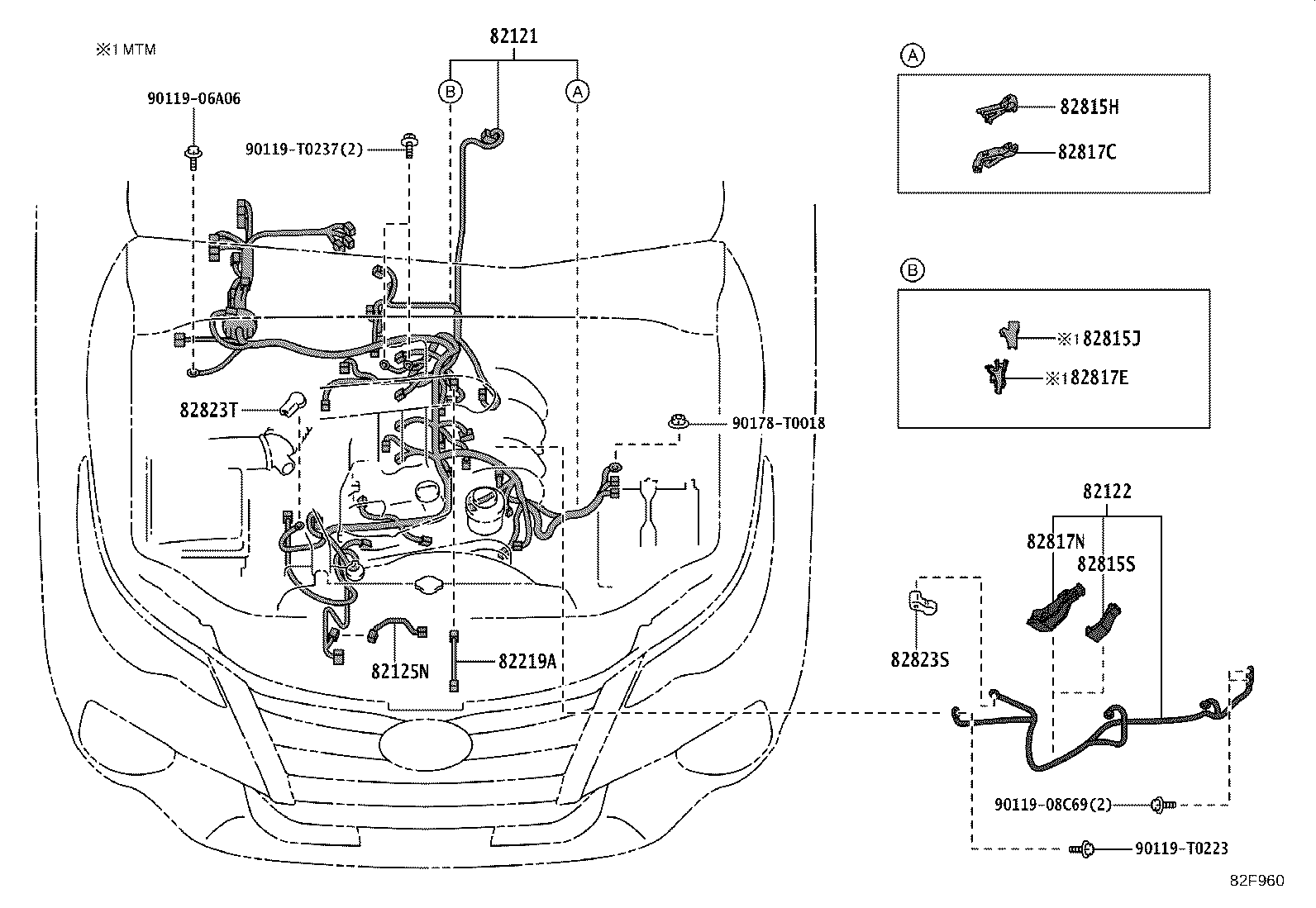 82143-KKF10 WIRE, INSTRUMENT PANEL, NO.3 product image