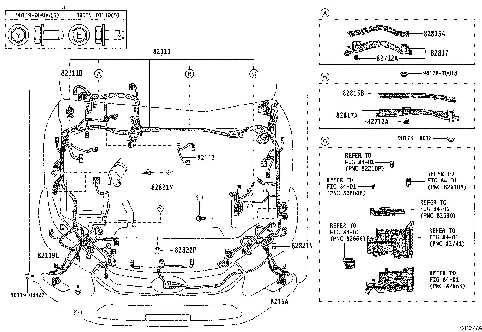 Toyota 8219J-KK660 WIRE, FLOOR