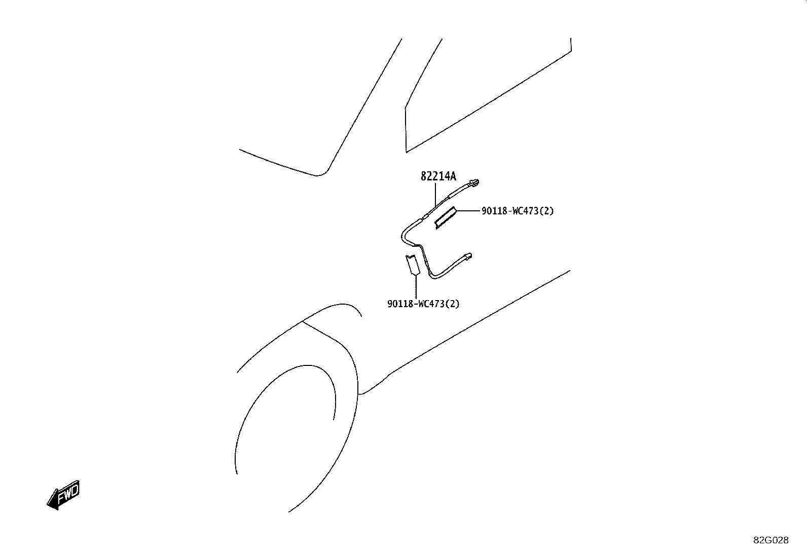 82817-WC033 PROTECTOR, WIRING HARNESS, NO.2 product image