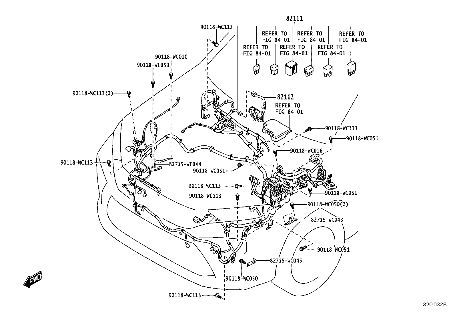 82817-WC033 PROTECTOR, WIRING HARNESS, NO.2 product image
