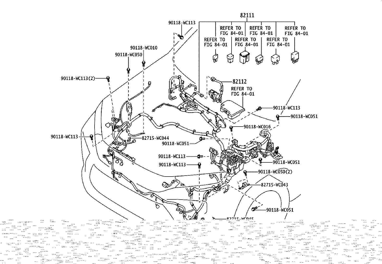 82817-WC033 PROTECTOR, WIRING HARNESS, NO.2 product image