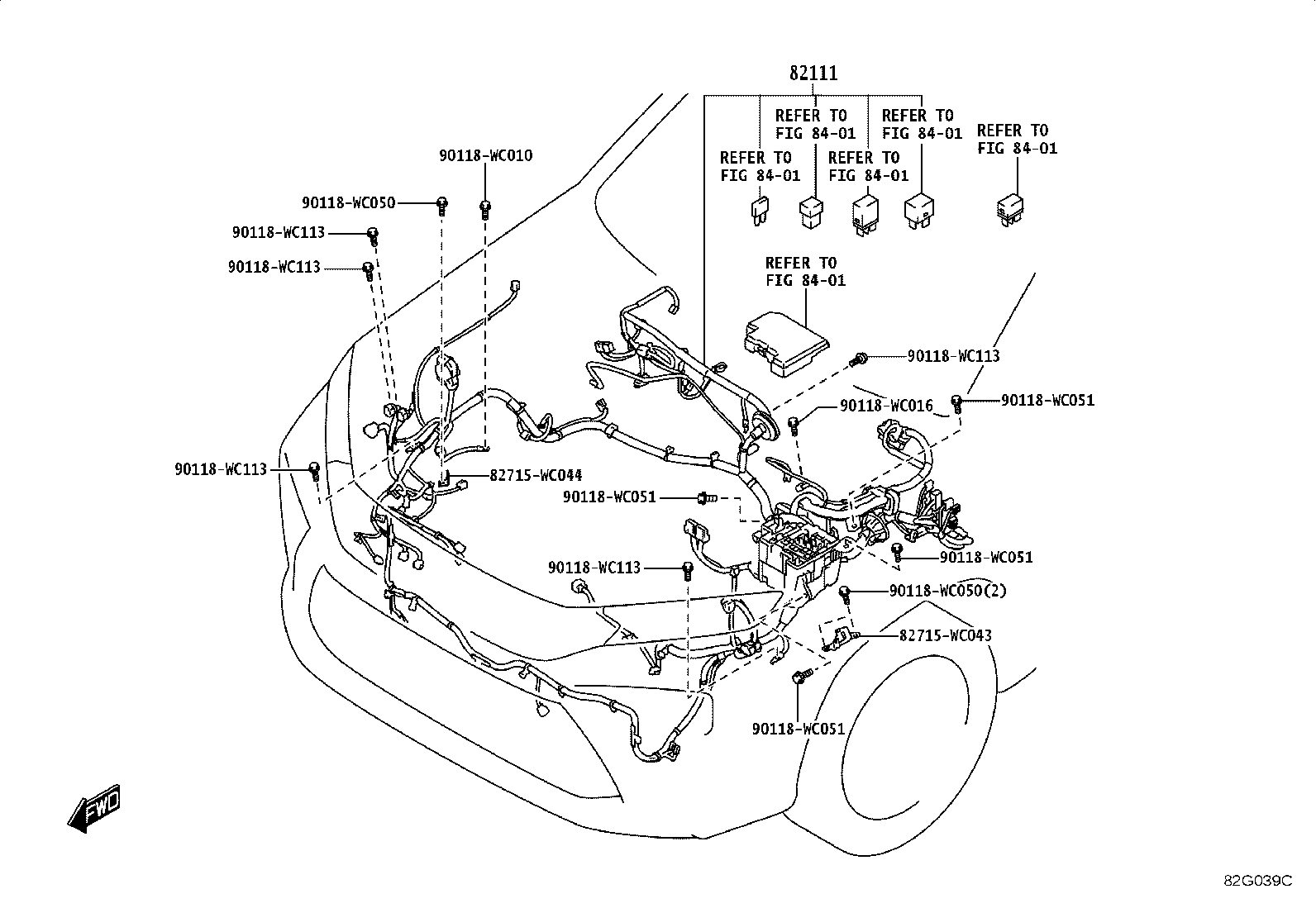 82817-WC033 PROTECTOR, WIRING HARNESS, NO.2 product image
