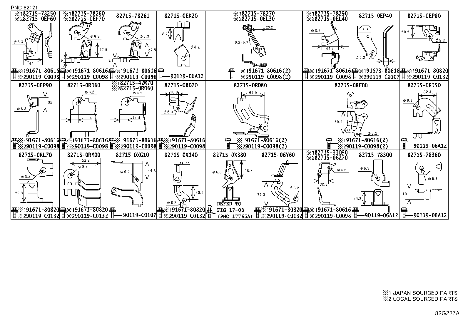 82154-0E720 WIRE, REAR DOOR, NO.2 product image
