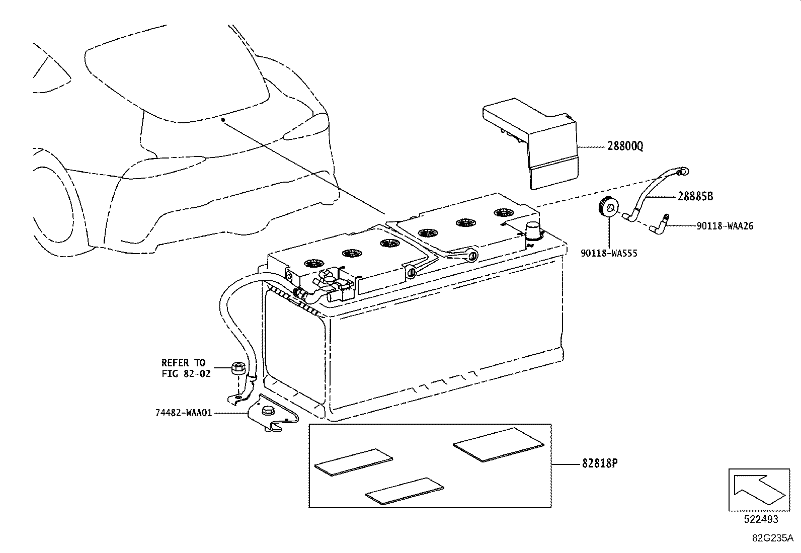 Toyota 28800-WAA14 BATTERY, NO.2