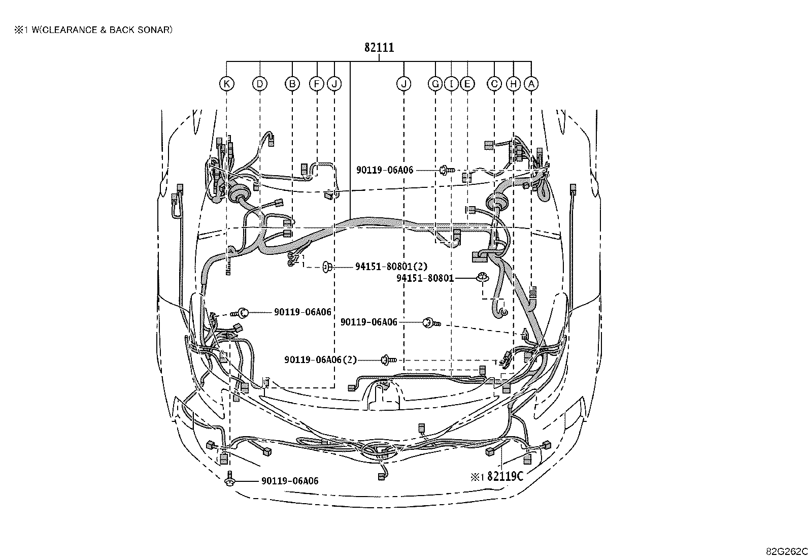 82817-12N70 PROTECTOR, WIRING HARNESS, NO.2 product image