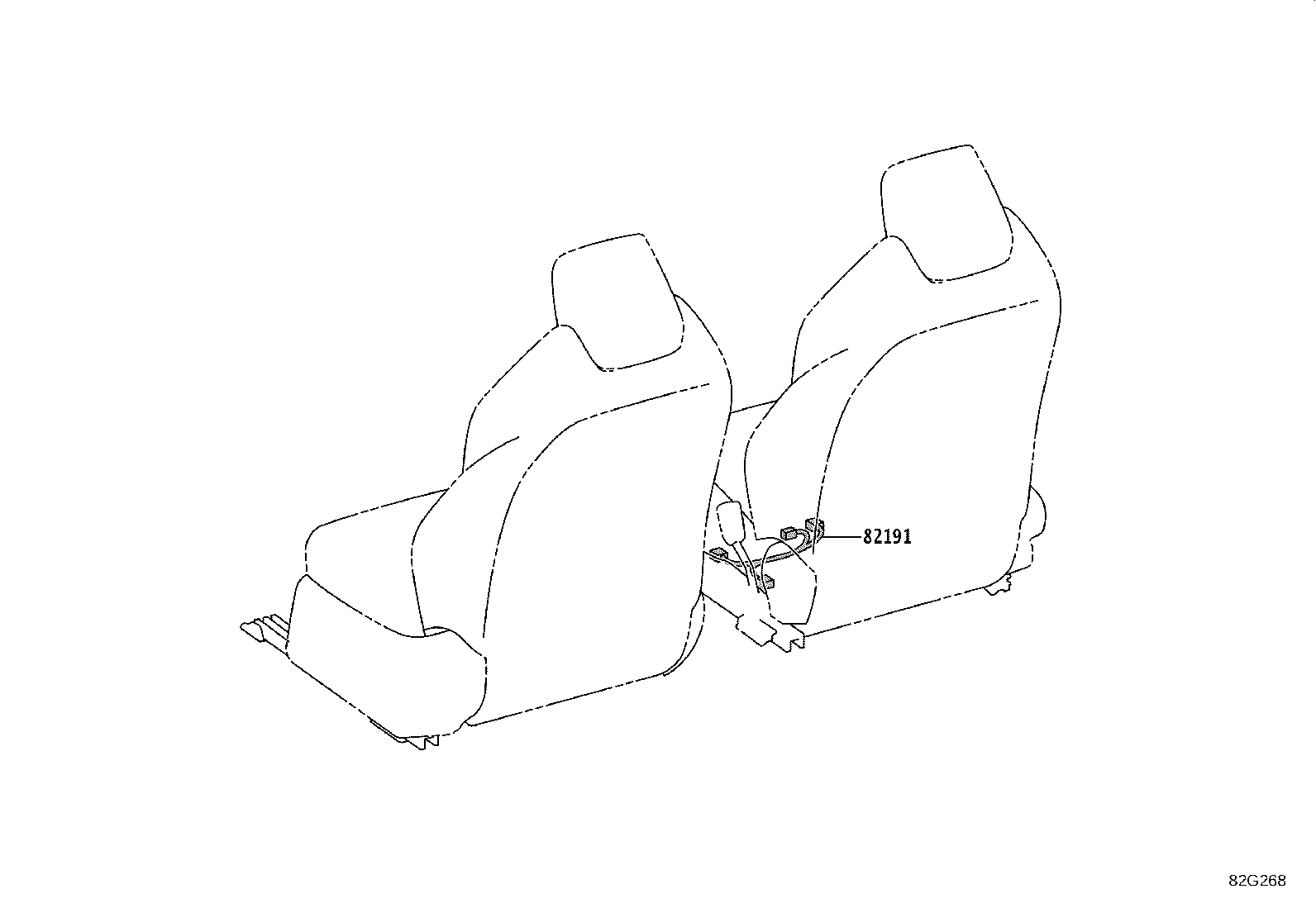 82184-12C50 WIRE, BACK DOOR, NO.1 product image