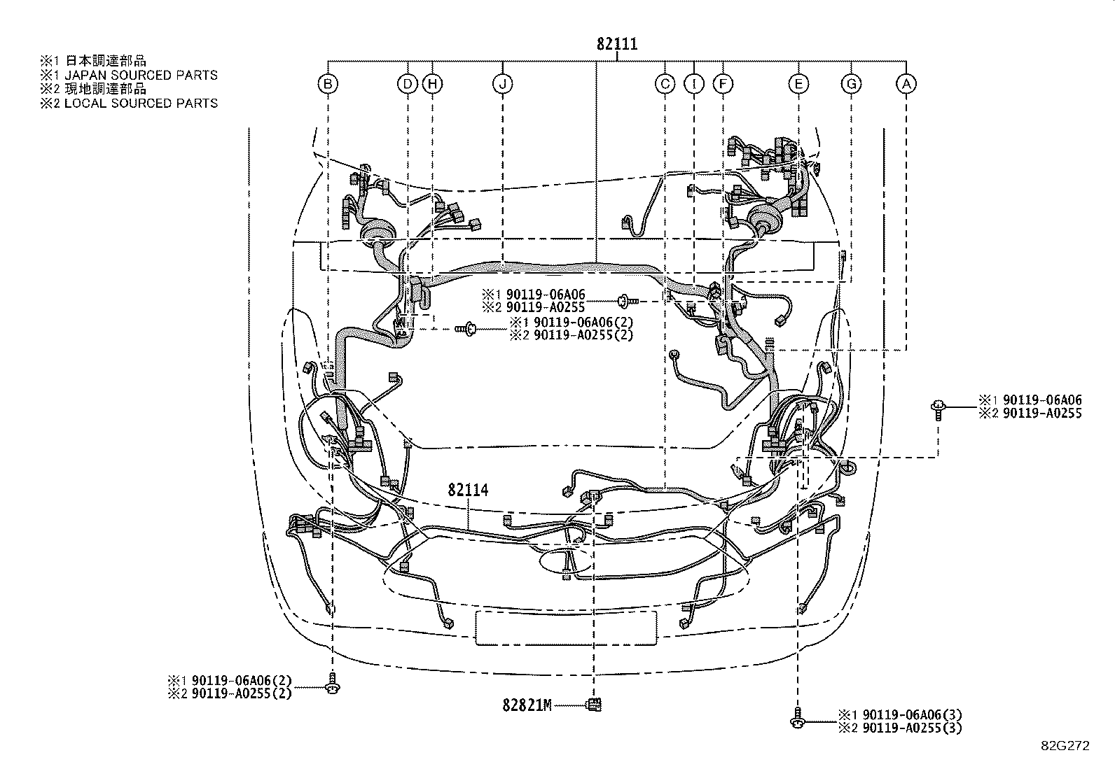82817-0EB50 PROTECTOR, WIRING HARNESS, NO.1 product image