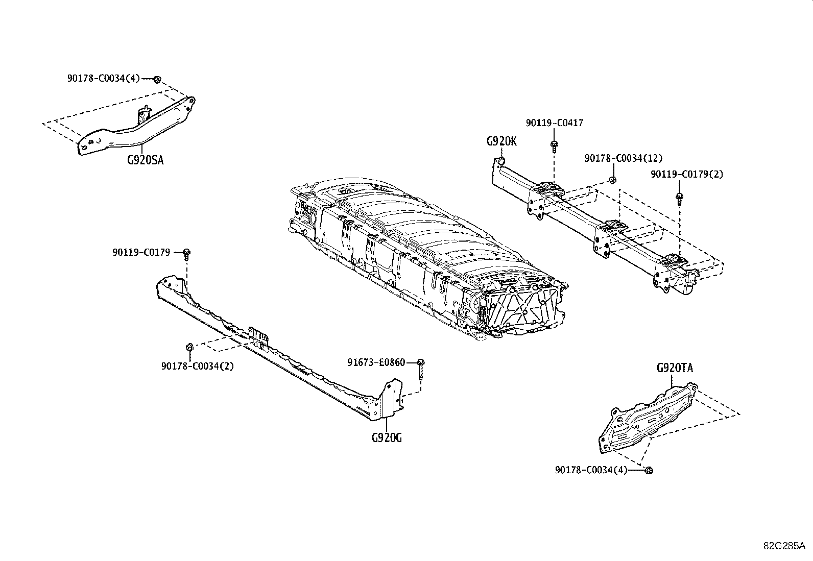 G920S-07010 SHIELD SUB-ASSY, HV BATTERY, NO.3 product image