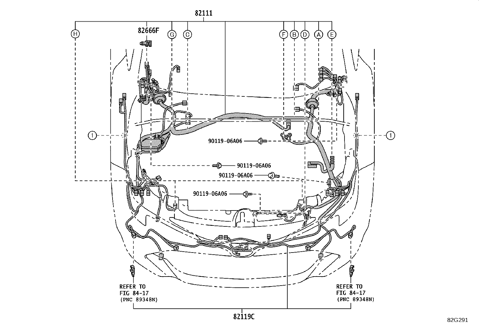 82183-12100 WIRE, FLOOR, NO.6 product image