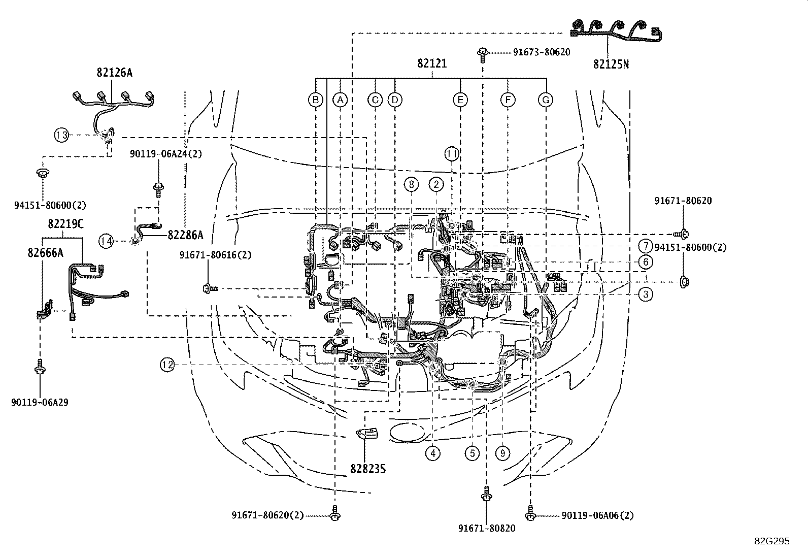 82151-1AB31 WIRE, FRONT DOOR, RH product image