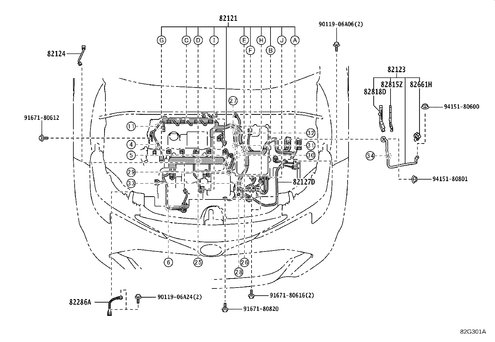 82151-1AB31 WIRE, FRONT DOOR, RH product image