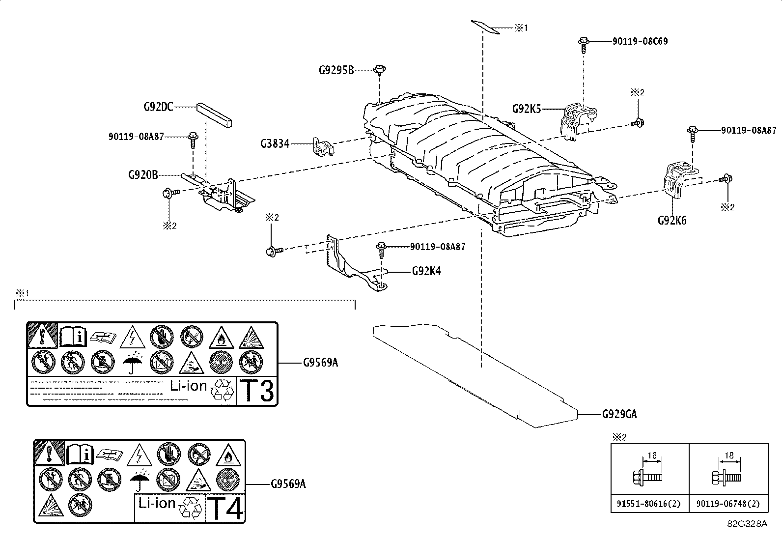 28897-24040 PLATE, BATTERY CAUTION product image