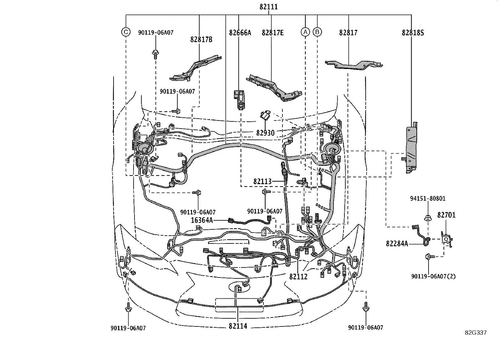 82113-53180 WIRE, ENGINE ROOM, NO.3 product image