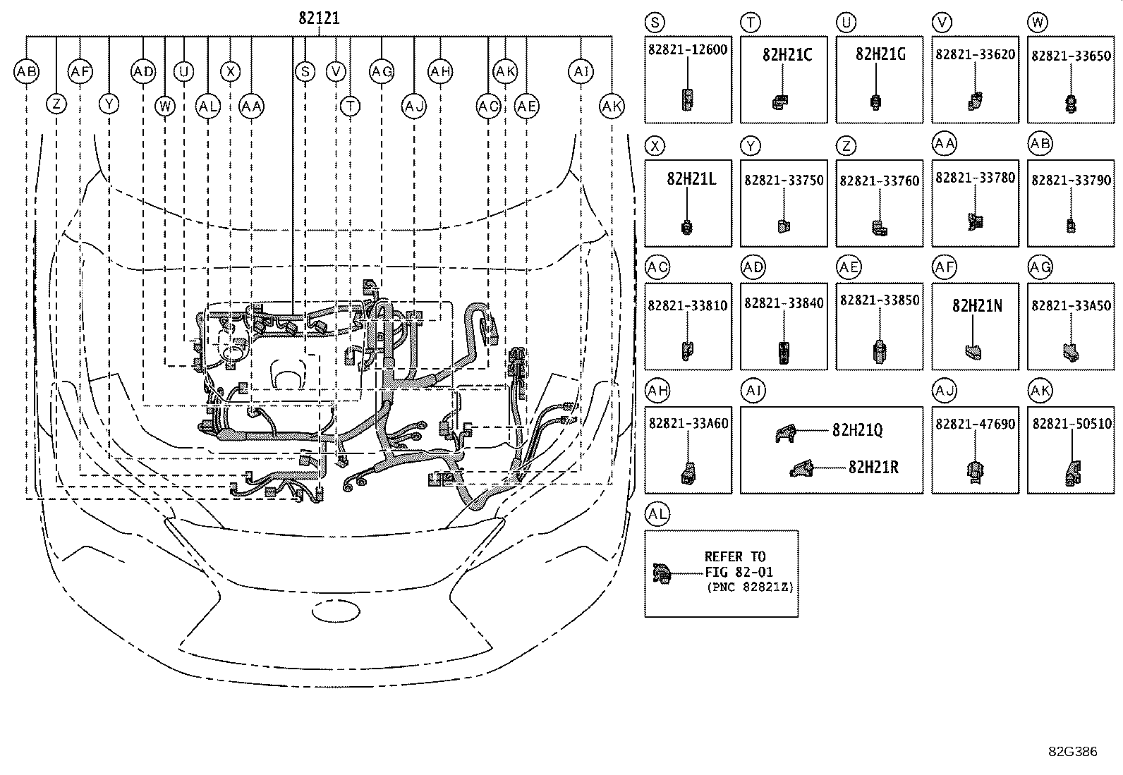 82191-F6040 WIRE, FRONT SEAT, RH product image