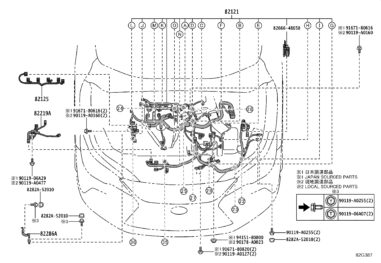 82191-F6040 WIRE, FRONT SEAT, RH product image