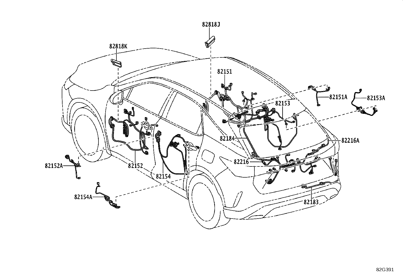 82191-F6040 WIRE, FRONT SEAT, RH product image