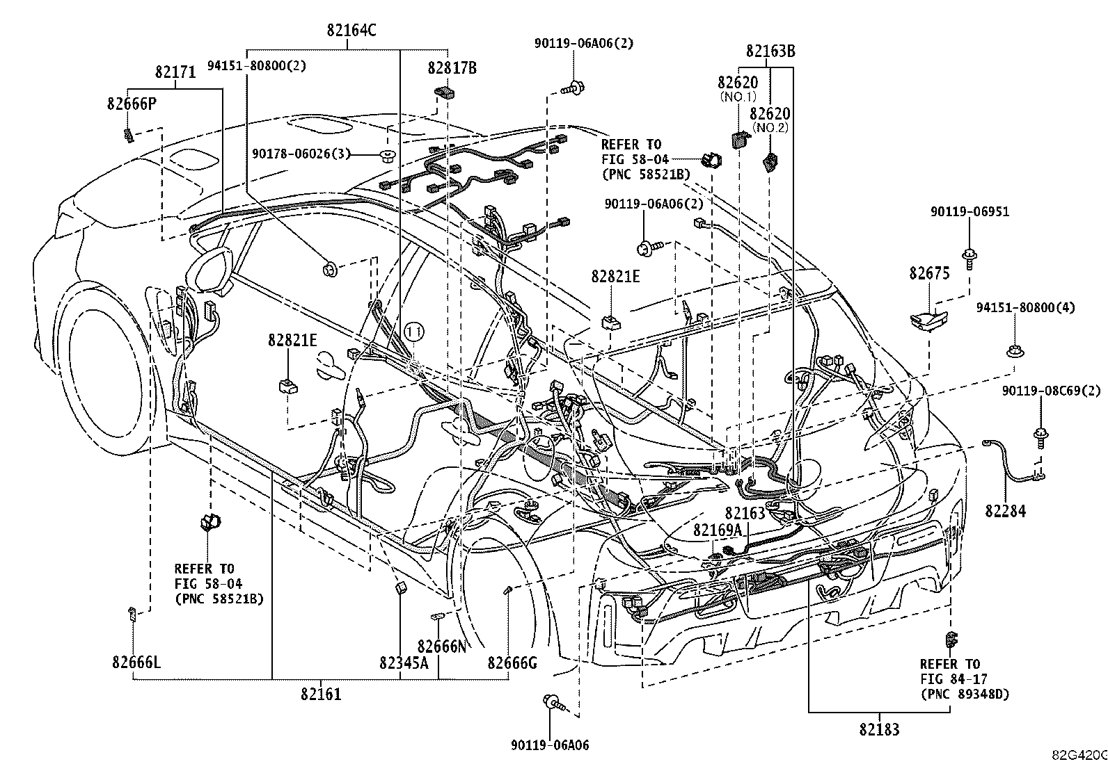 82817-12N70 PROTECTOR, WIRING HARNESS, NO.2 product image