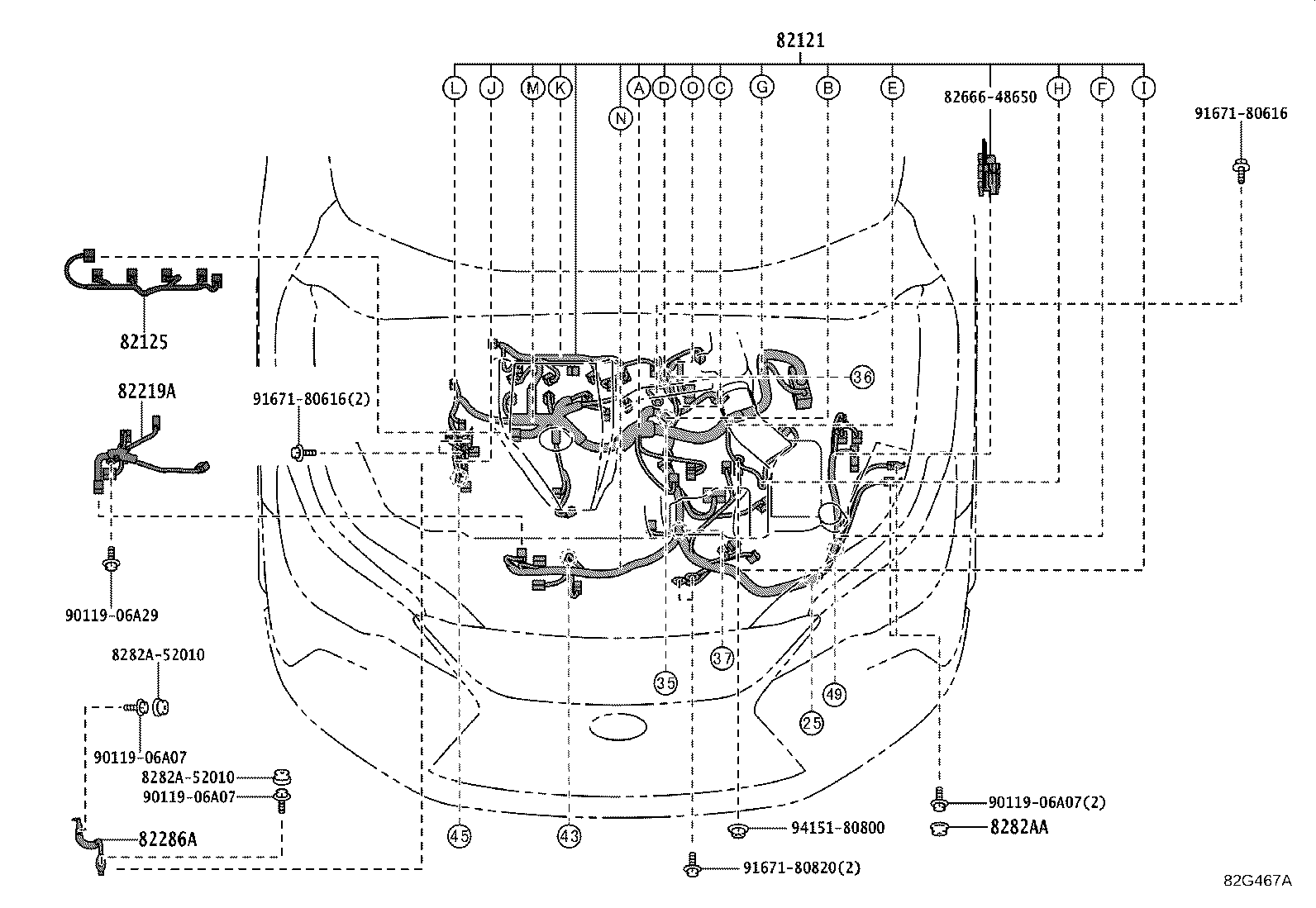 82164-48390 WIRE, FRAME product image