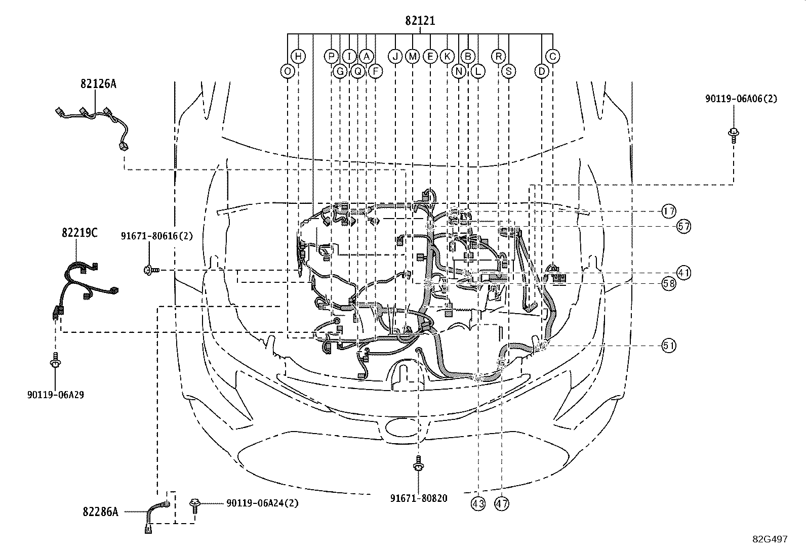 82151-1AD60 WIRE, FRONT DOOR, RH product image