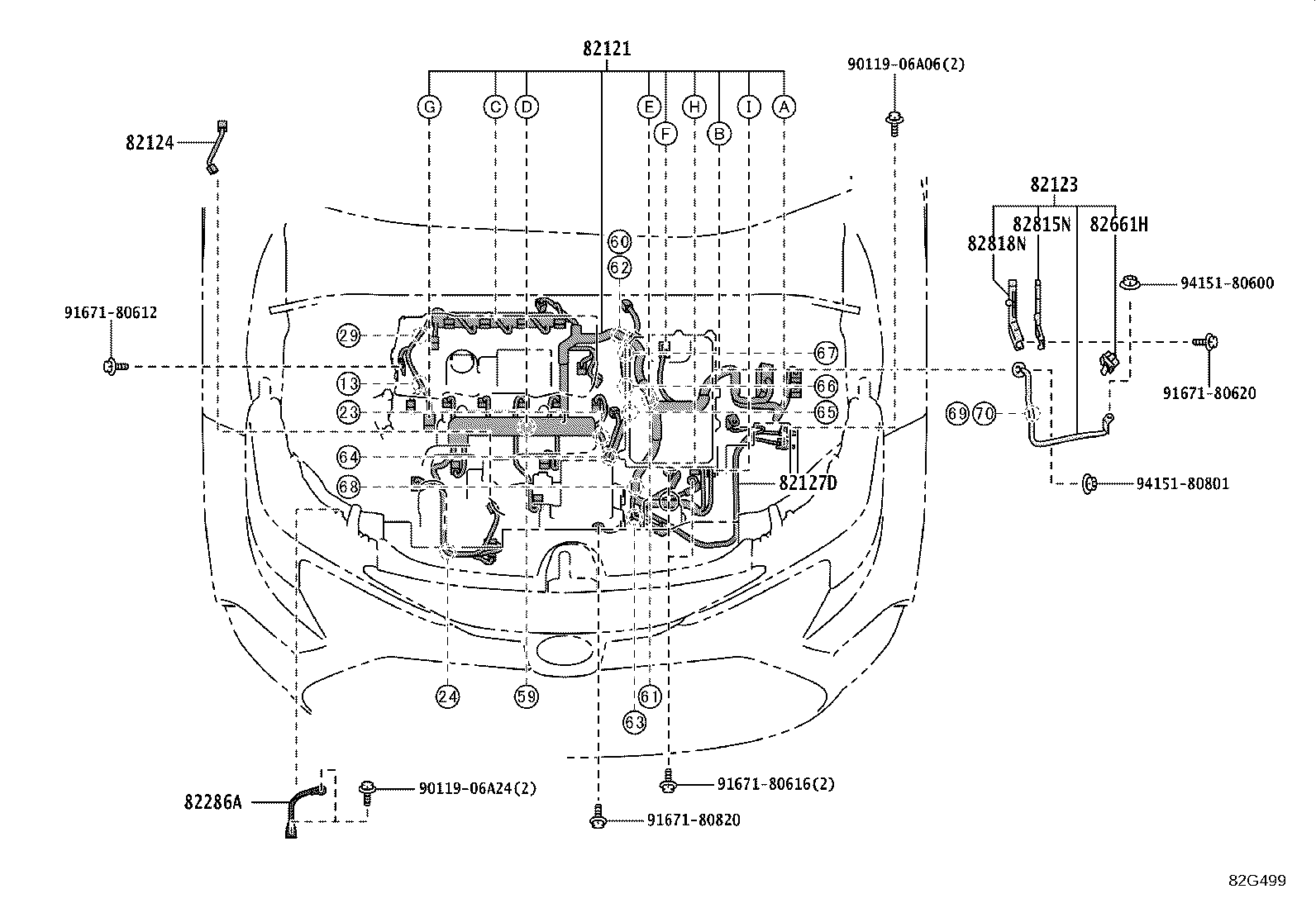 82151-1AD60 WIRE, FRONT DOOR, RH product image