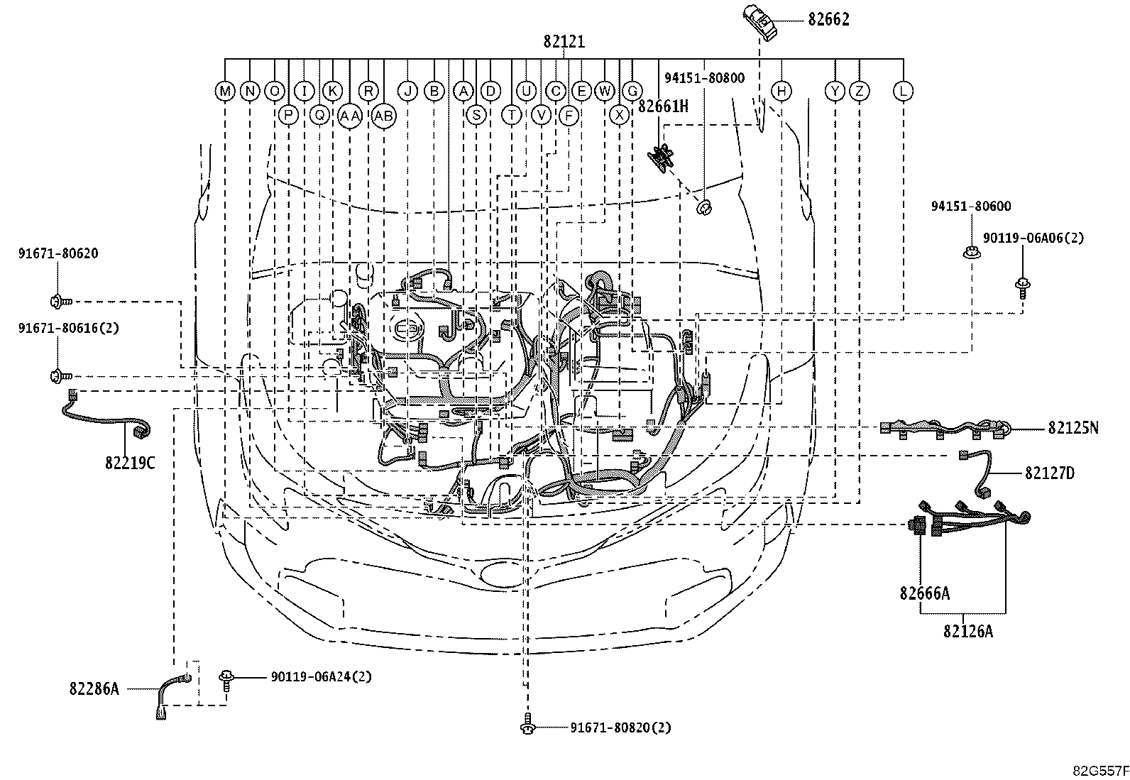 82817-12N70 PROTECTOR, WIRING HARNESS, NO.2 product image