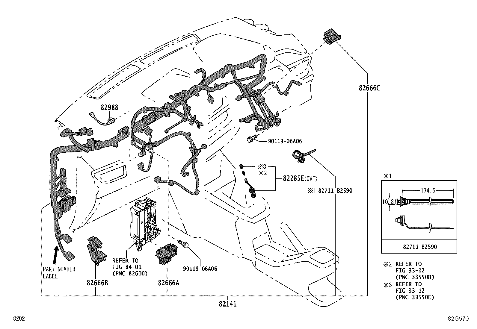 82153-BZ610 WIRE, REAR DOOR, RH product image